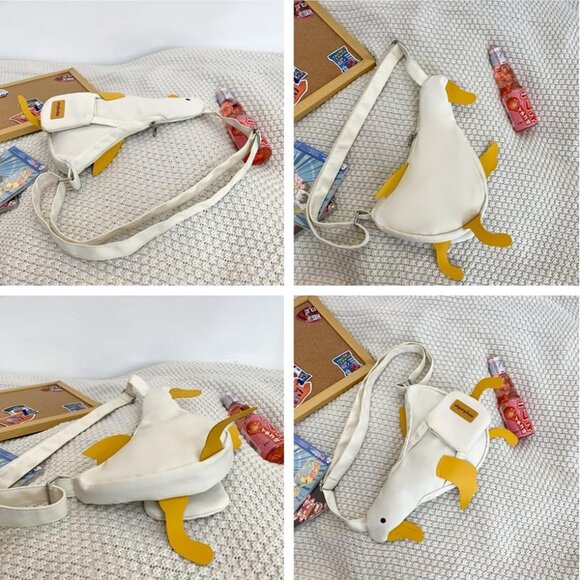 Charming Kawaii Duck Crossbody Bag – Lightweight Purse for Young Girls - Picture 5 of 7